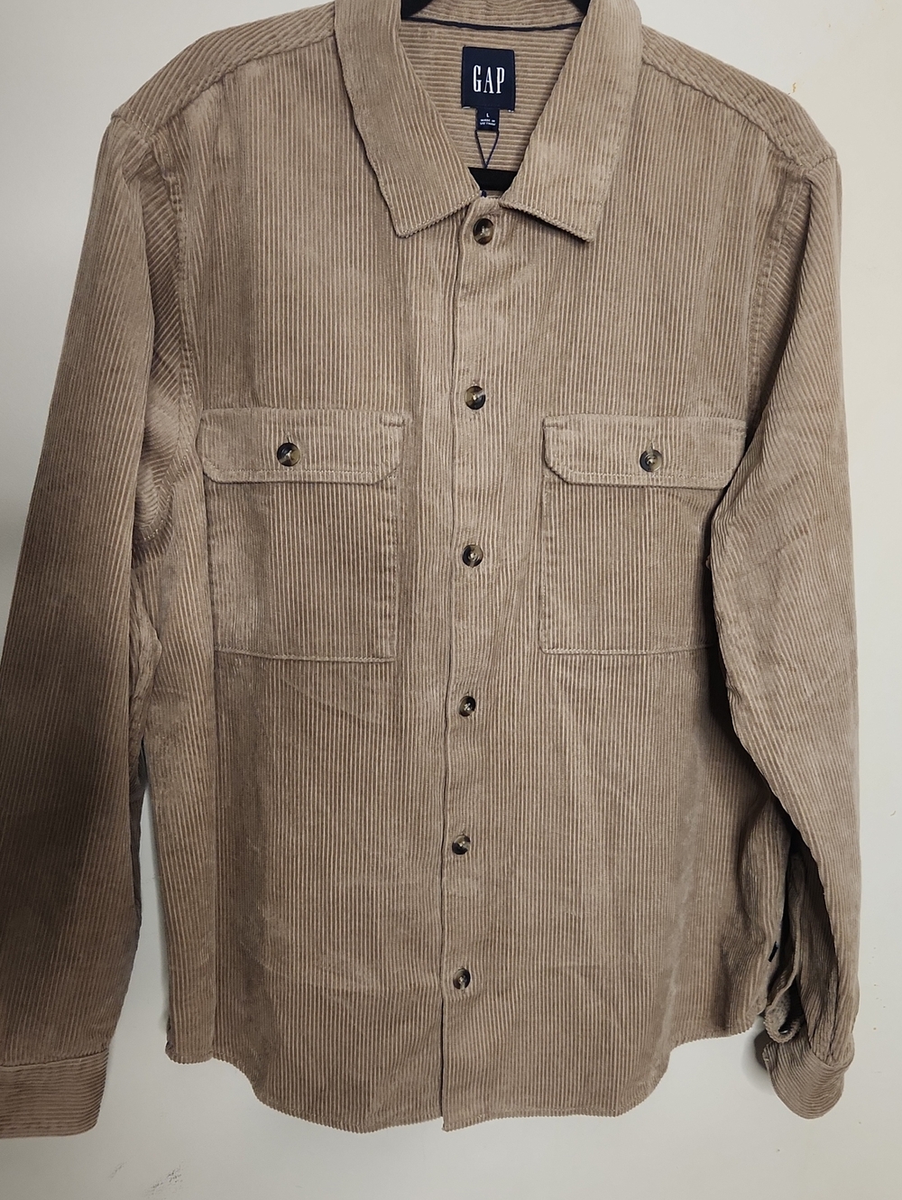 GAP Men's Corduroy 100% Cotton Overshirt Jacket - Tan